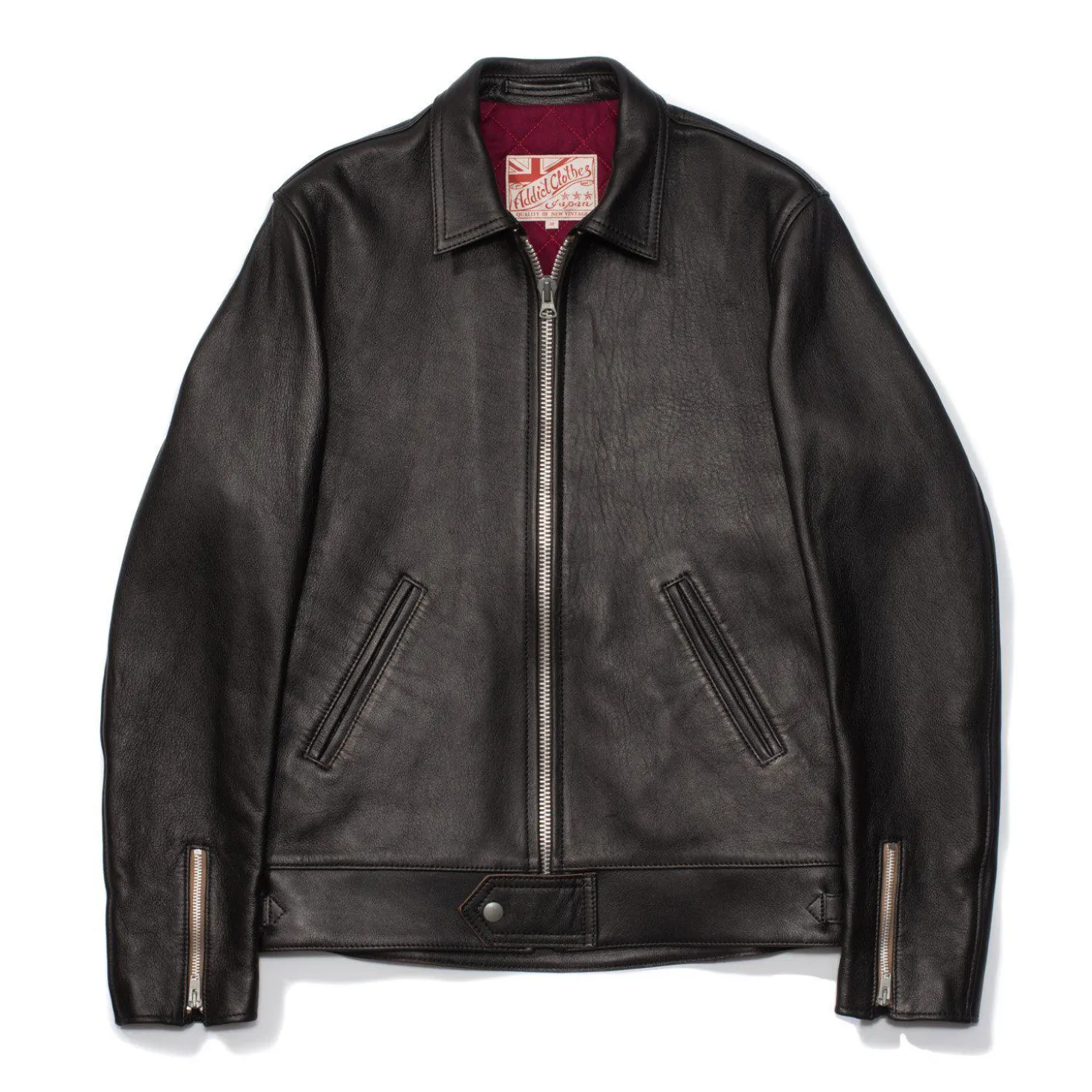 Addict Clothes Japan Addict AD-01 Sheepskin Leather Jacket Black