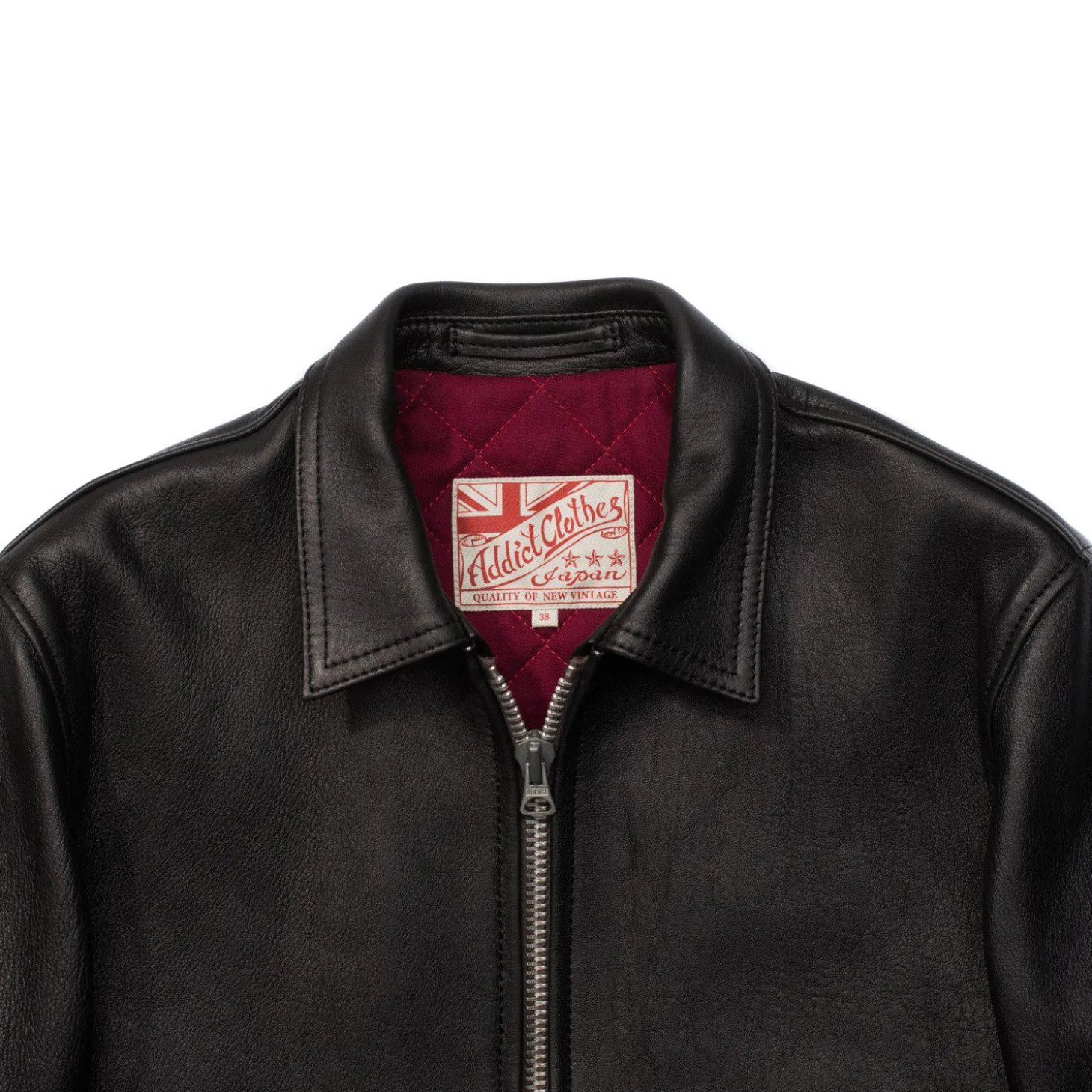 Addict Clothes Japan Addict AD-01 Sheepskin Leather Jacket Black