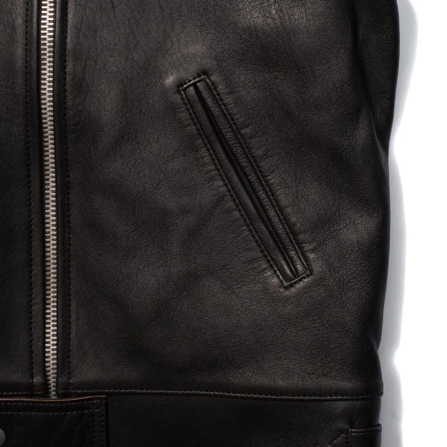 Addict Clothes Japan Addict AD-01 Sheepskin Leather Jacket Black