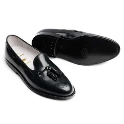 Alden Black Shell Cordovan Tassel Moccasin Loafer 664