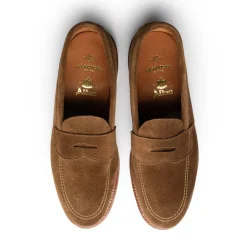 Alden Unlined Penny Loafer Snuff Suede 5735F