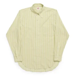 Allevol Button Down Shirt Green & White