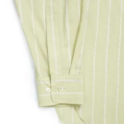 Allevol Button Down Shirt Green & White