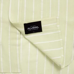 Allevol Button Down Shirt Green & White