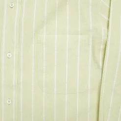 Allevol Button Down Shirt Green & White