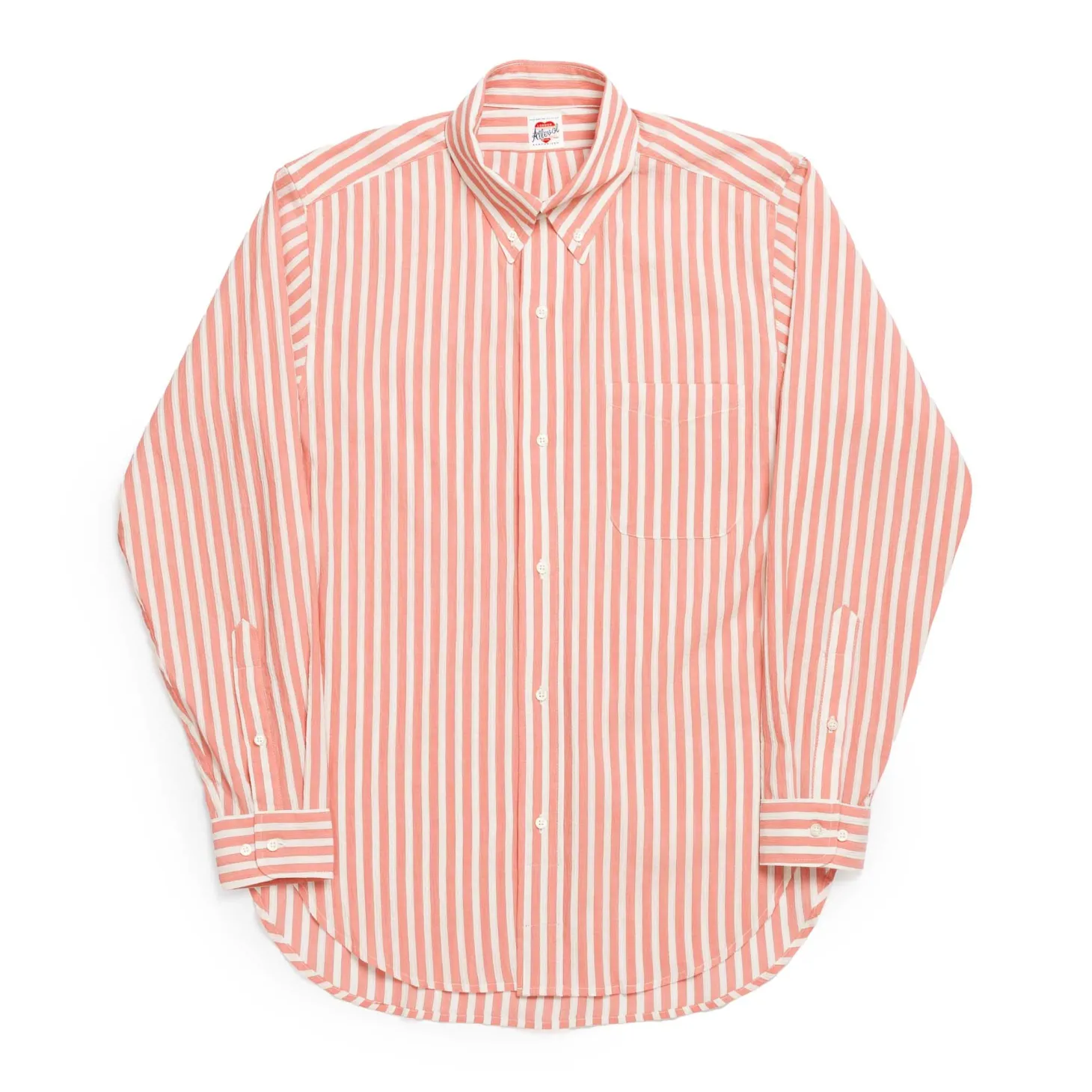 Allevol Button Down Shirt Red & White Stripe