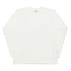 Allevol Heavy Duty Crew Neck L/S T-Shirt White