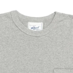 Allevol Heavy Duty Crew Neck Square Pocket L/S T-shirt Grey