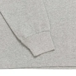 Allevol Heavy Duty Crew Neck Square Pocket L/S T-shirt Grey