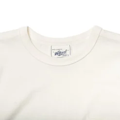 Allevol Heavy Duty Crew Neck Square Pocket L/S T-shirt White