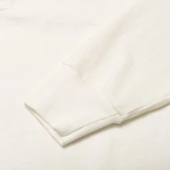 Allevol Heavy Duty Crew Neck Square Pocket L/S T-shirt White