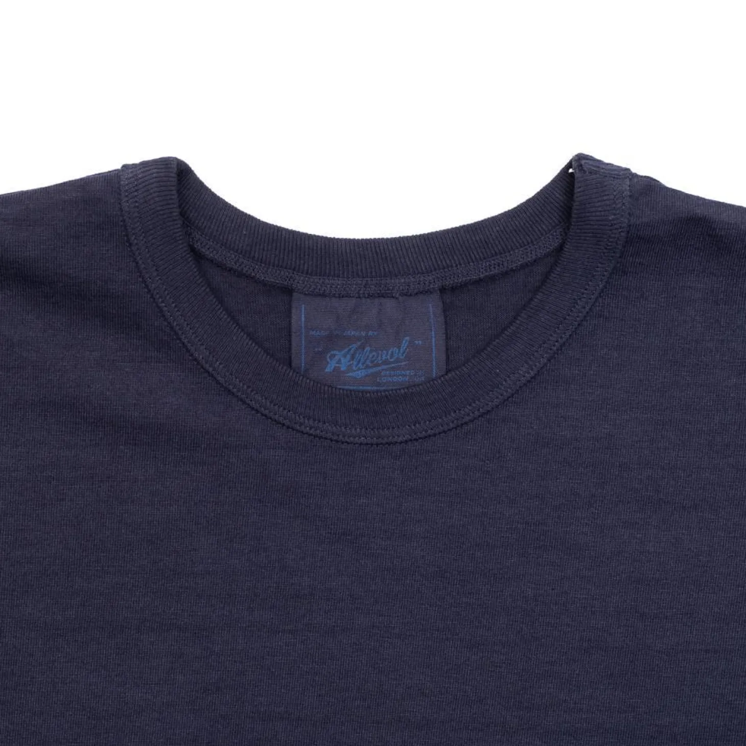 Allevol Heavy Duty Crew Neck Square Pocket T-shirt Navy