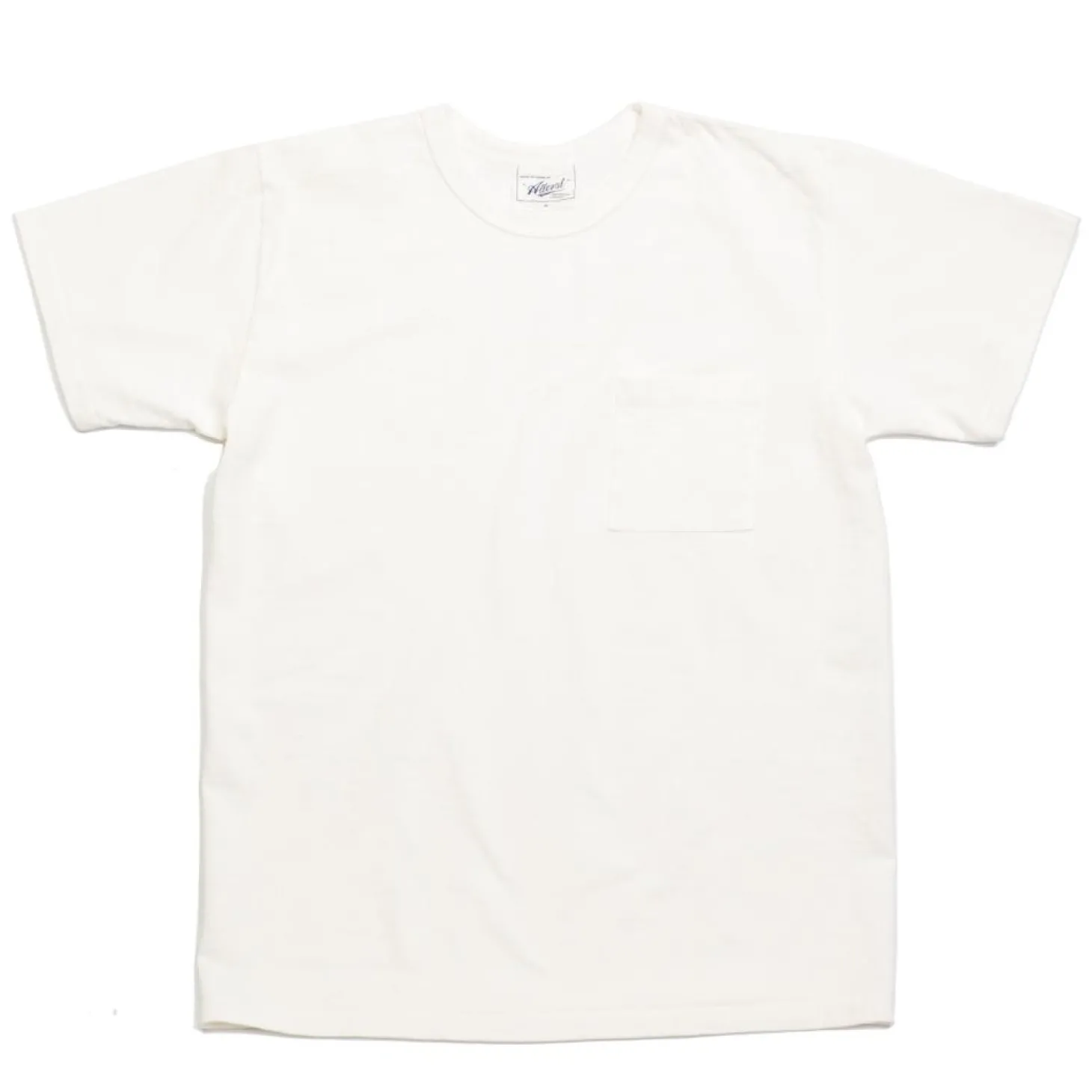 Allevol Heavy Duty Crew Neck Square Pocket T-shirt White