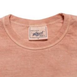 Allevol Heavy Duty Crew Neck T-shirt Hand Dyed Pink