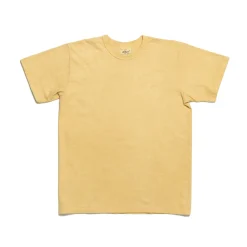 Allevol Heavy Duty Crew Neck T-shirt Hand Dyed Yellow