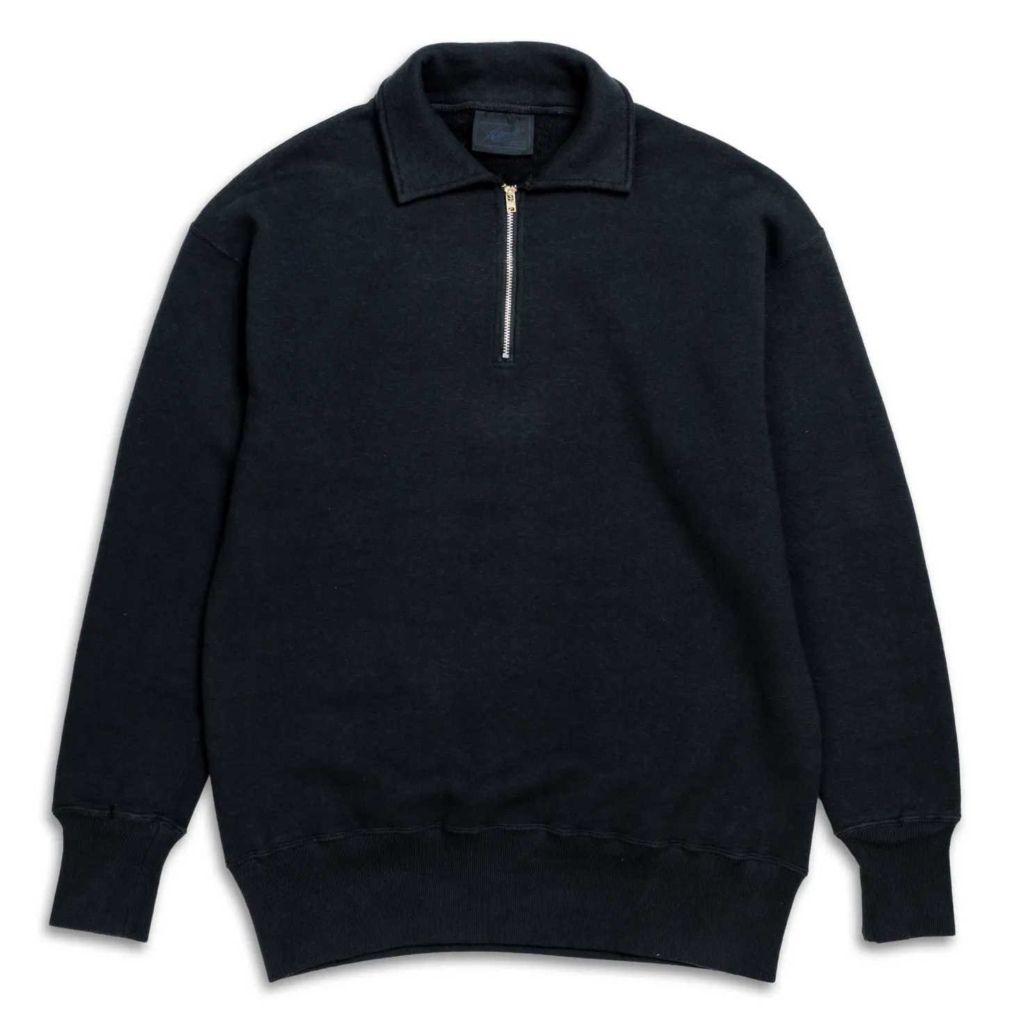 Allevol Loopwheel Quarter Zip Sweatshirt Black