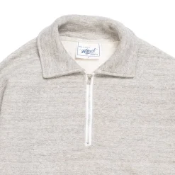 Allevol Loopwheel Quarter Zip Sweatshirt Grey