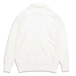 Allevol Loopwheel Quarter Zip Sweatshirt White