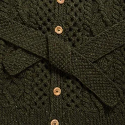 Allevol x Inverallan 6A Long Shawl Collar Mohair Tweed Oak