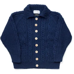 Allevol X Inverallan Cable Knit Cardigan 3A Indigo