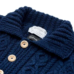 Allevol X Inverallan Cable Knit Cardigan 3A Indigo