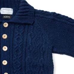 Allevol X Inverallan Cable Knit Cardigan 3A Indigo