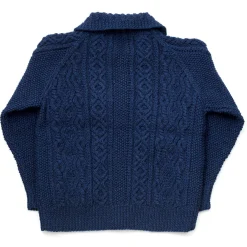Allevol X Inverallan Cable Knit Cardigan 3A Indigo