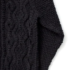 Allevol X Inverallan Cable Knit Cardigan 3A Black