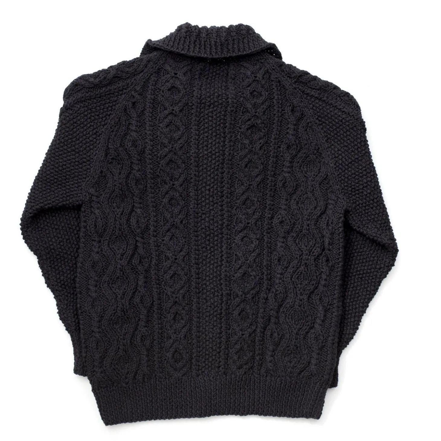 Allevol X Inverallan Cable Knit Cardigan 3A Black