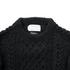 Allevol X Inverallan Cable Knit Crew 1A Black
