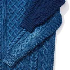 Allevol X Inverallan Cable Knit Crew 1A Indigo