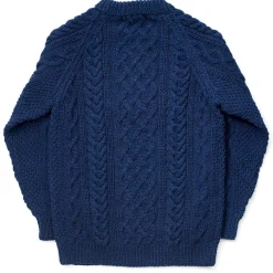 Allevol X Inverallan Cable Knit Crew 1A Indigo