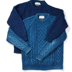 Allevol X Inverallan Cable Knit Crew 1A Indigo