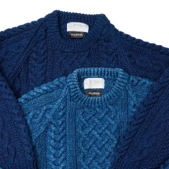 Allevol X Inverallan Cable Knit Crew 1A Indigo