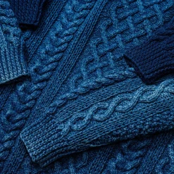 Allevol X Inverallan Cable Knit Crew 1A Indigo