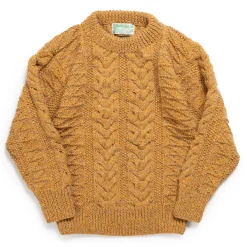 Allevol X Inverallan 1G Pegasus Crew Neck Sweater Mohair Tweed Golden Ash