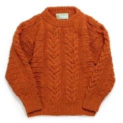 Allevol X Inverallan 1G Pegasus Crew Neck Sweater Mohair Tweed Blaze