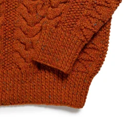 Allevol X Inverallan 1G Pegasus Crew Neck Sweater Mohair Tweed Blaze