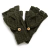 Allevol X Inverallan 22S Diamond Fingerless Gloves w/Cover Mohair Tweed Oak