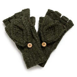 Allevol X Inverallan 22S Diamond Fingerless Gloves w/Cover Mohair Tweed Oak