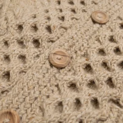 Allevol x Inverallan Shawl Collar Cardigan 6A Long Oatmeal