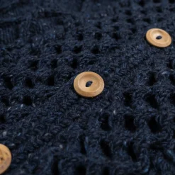 Allevol x Inverallan Shawl Collar Cardigan 6A Long Blueberry