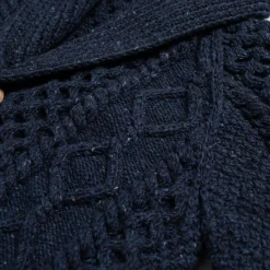 Allevol x Inverallan Shawl Collar Cardigan 6A Long Blueberry