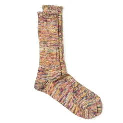 Anonymous Ism 5 Colour Mix Crew Sock Pink