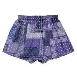 Anonymous Ism Fine Satin Paisley Boxer Shorts Purple