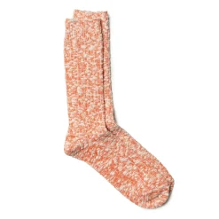 Anonymous Ism Light Slub Crew Sock Orange