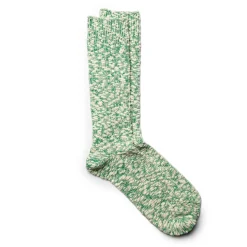 Anonymous Ism Light Slub Crew Sock Green Melange