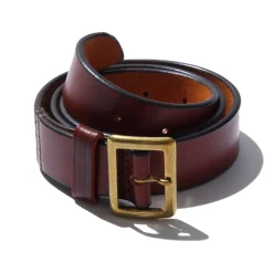 Belafonte Ragtime Clothing Belafonte Ragtime Leather Garrison Belt (30mm) Brown x Brass