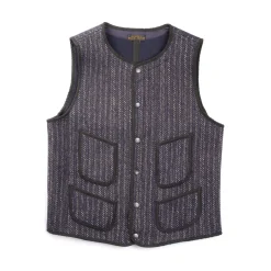 Brown's Beach BBJ-001 Early Vest Navy Stripe