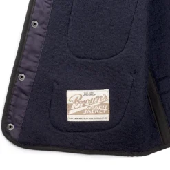 Brown's Beach BBJ-001 Early Vest Navy Stripe